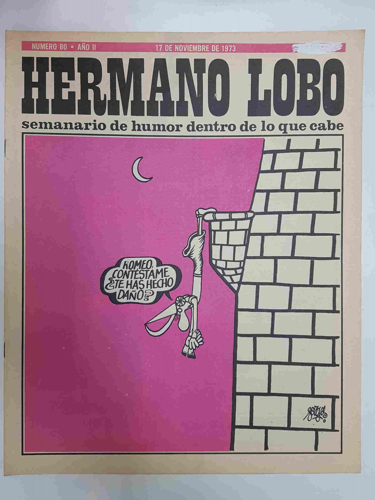 Hermano Lobo numero  080: portada de Forges