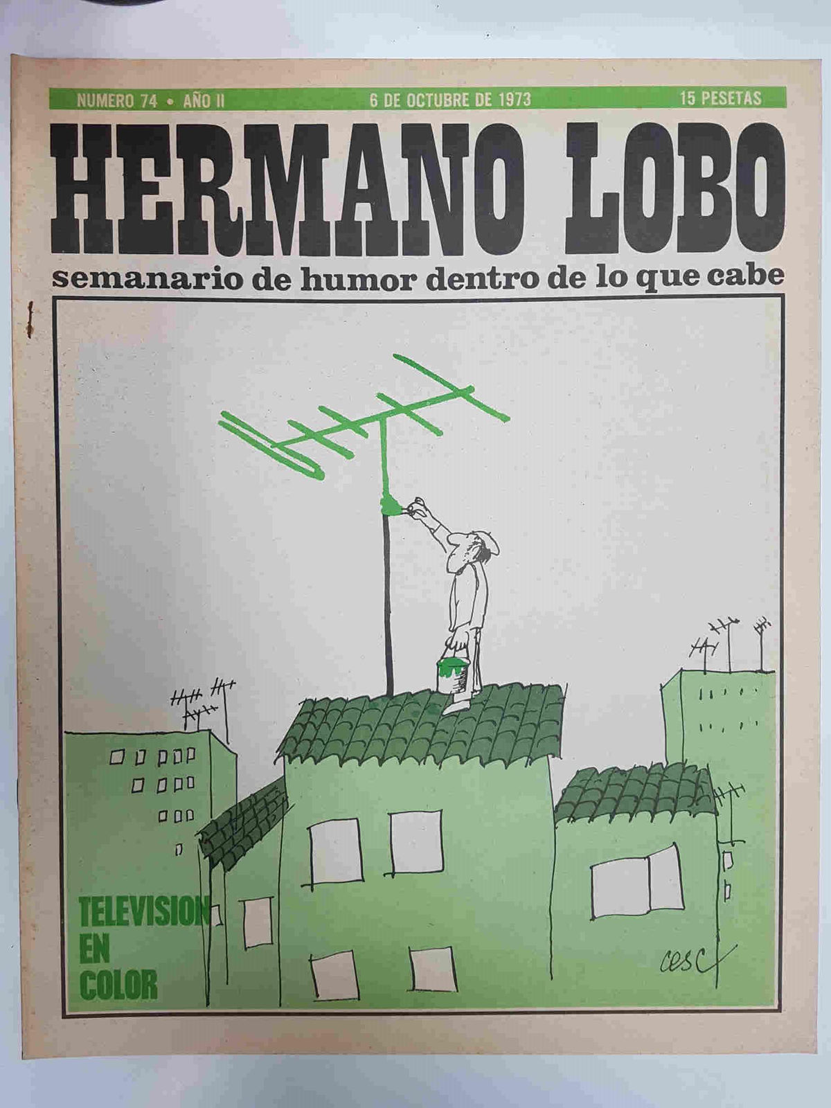 Hermano Lobo numero  074: portada de Cesc