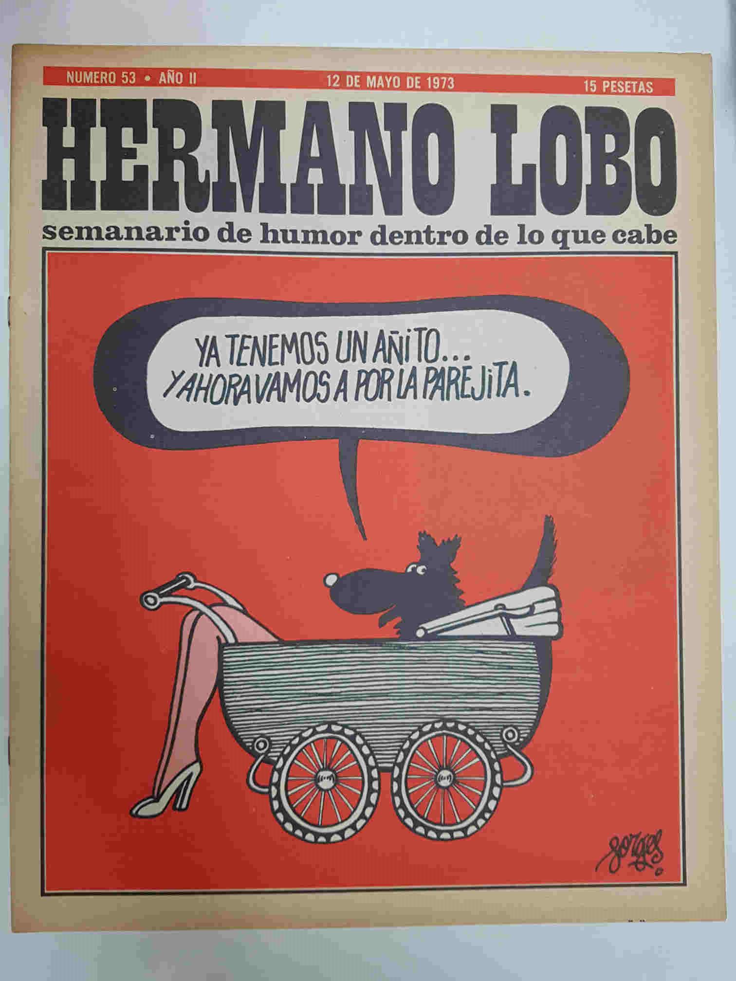 Hermano Lobo numero  053: portada de Forges