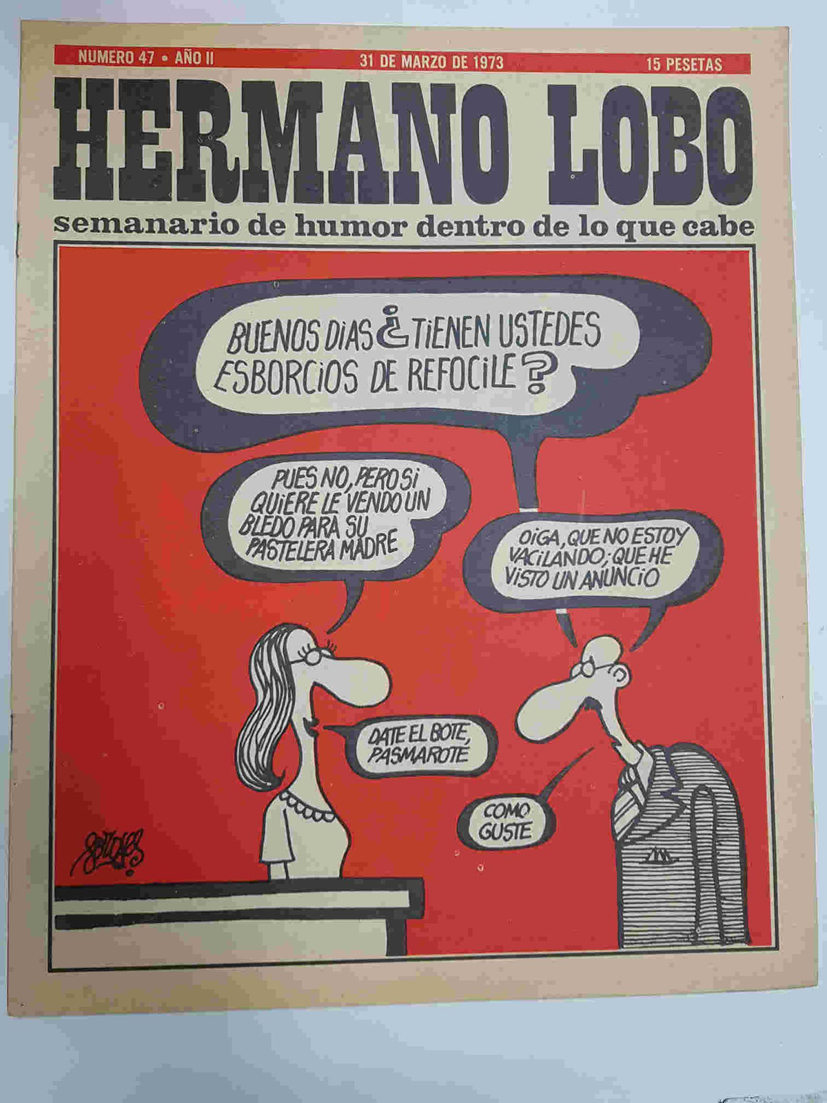 Hermano Lobo numero  047: portada de Forges