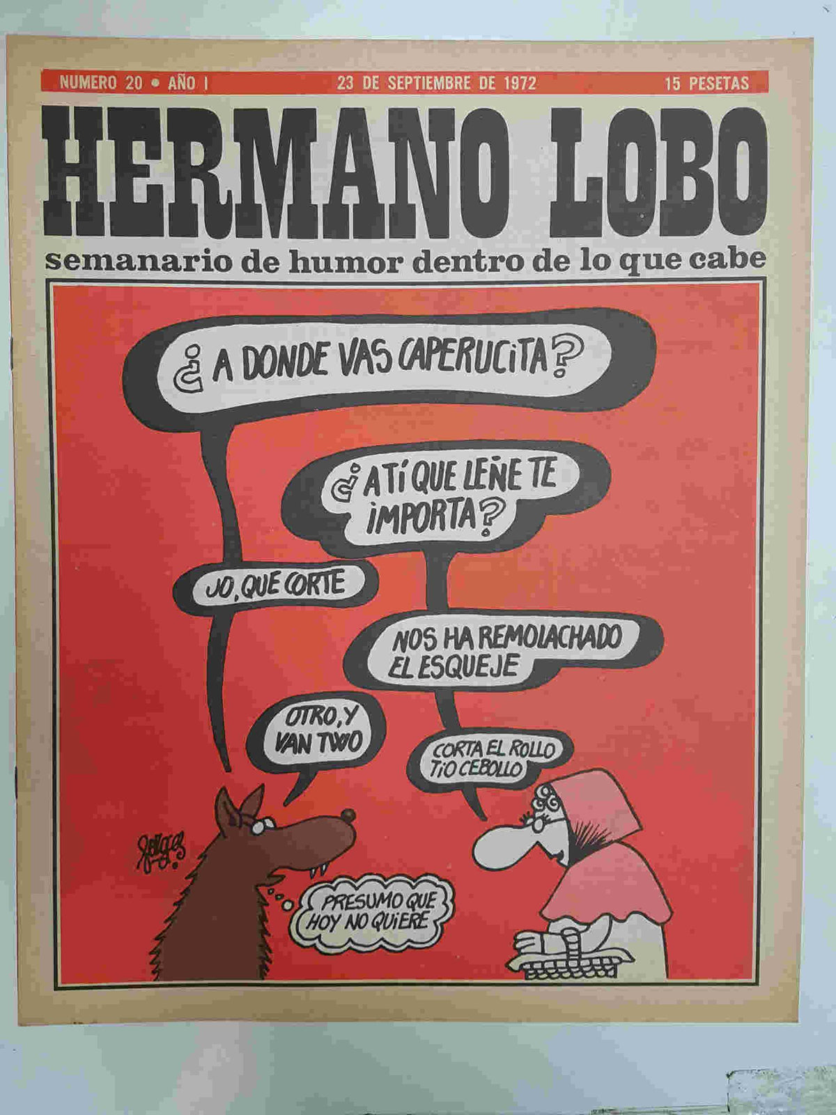 Hermano Lobo numero  020: portada de Forges