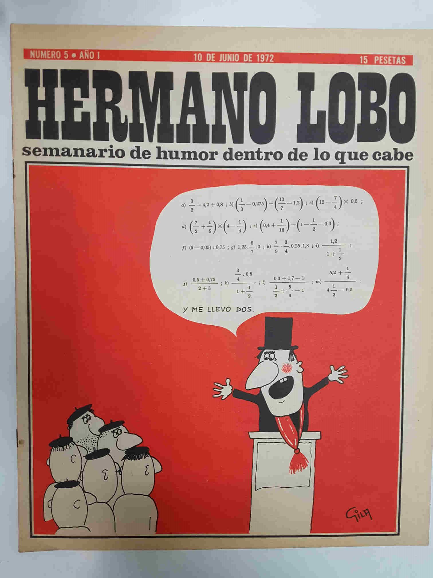 Hermano Lobo numero  005: portada de Gila