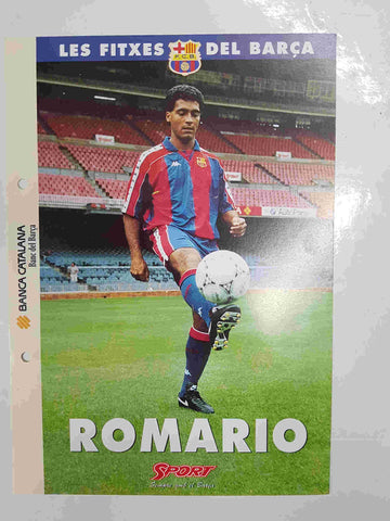 Romario: Ficha perteneciente a Les fitxes del barça del diario Sport - 