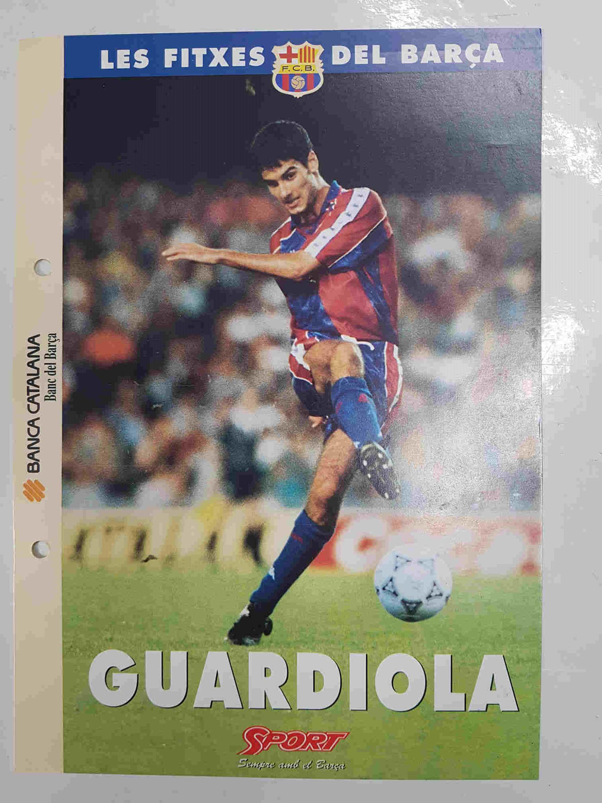 Guardiola: Ficha perteneciente a Les fitxes del barça del diario Sport  