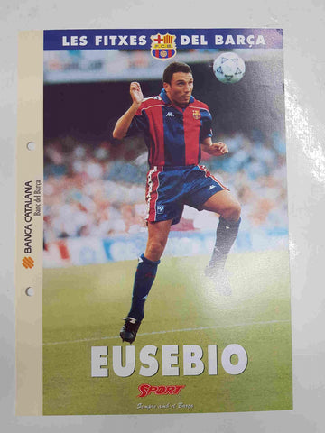 Eusebio: Ficha perteneciente a Les fitxes del barça del diario Sport  