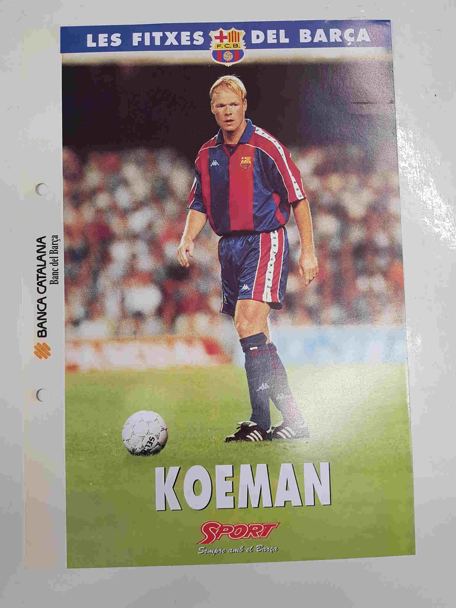 Ronald Koeman: Ficha perteneciente a Les fitxes del barça del diario Sport  