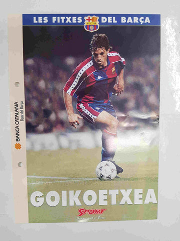 Goikoetxea: Ficha perteneciente a Les fitxes del barça del diario Sport  