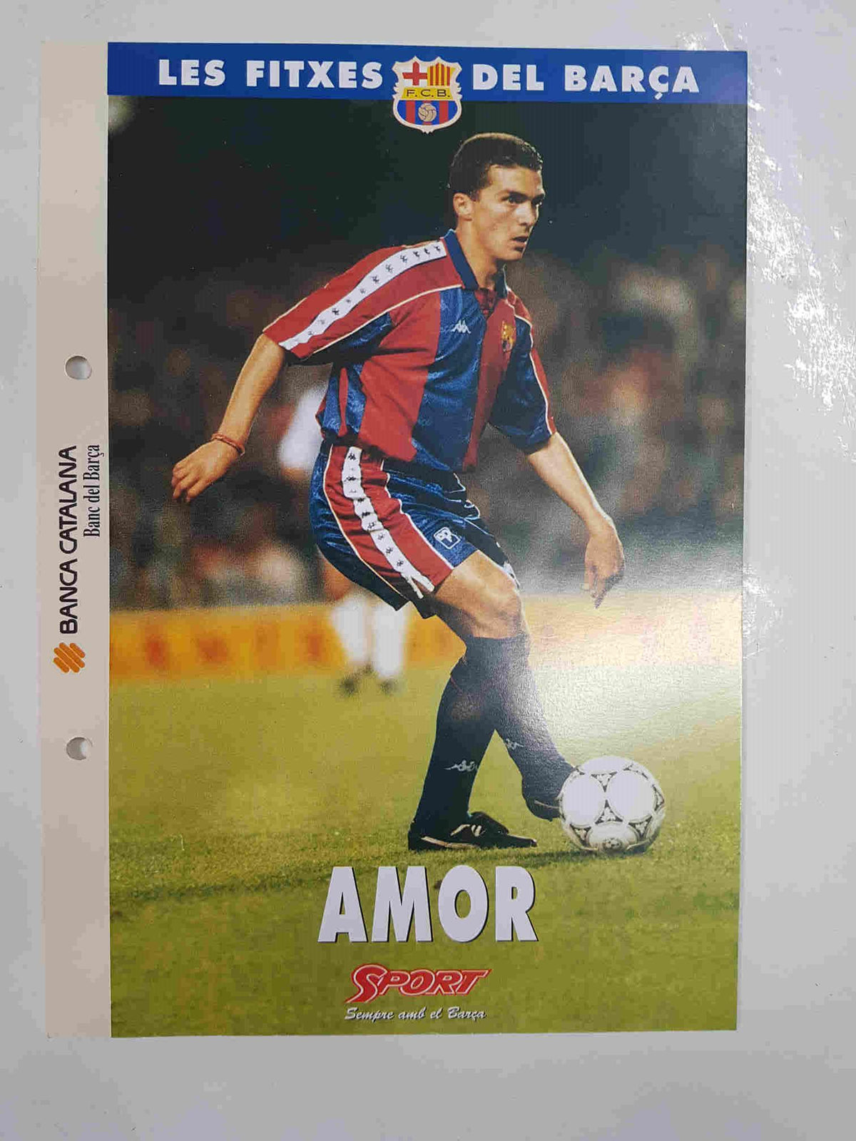 Amor: Ficha perteneciente a Les fitxes del barça del diario Sport  
