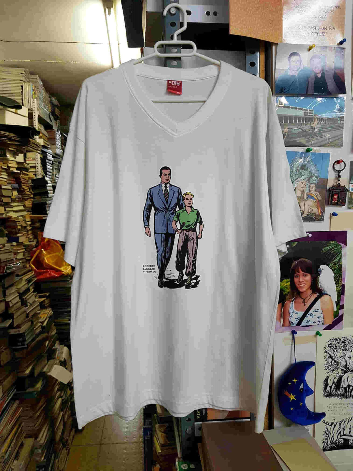 Camiseta blanca de Roberto Alcazar y Pedrin, talla XXL
