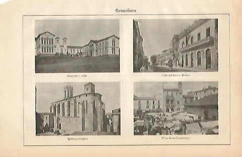 LAMINA ESPASA 2185: Vistas de Granollers Barcelona