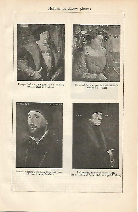 LAMINA ESPASA 4422: Obras de Juan Holbein el Joven