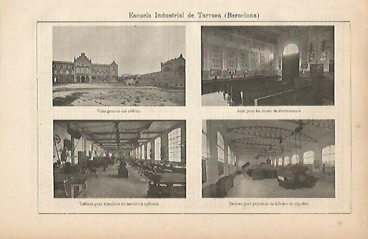 LAMINA ESPASA 4583: Escuela Industrial de Terrassa Barcelona