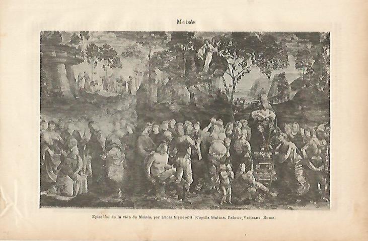 LAMINA ESPASA 5319: Episodios de la vida de Moises por Signorelli