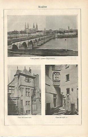 LAMINA ESPASA 8853: Vistas de Moulins Francia