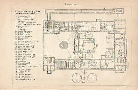 LAMINA ESPASA 8884: Laboratorio de maquinas de la Escuela Tecnica Superior de Dresde