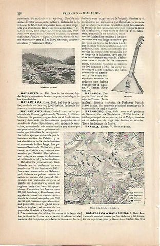 LAMINA ESPASA 9693: Plano de la batalla de Balaklawa