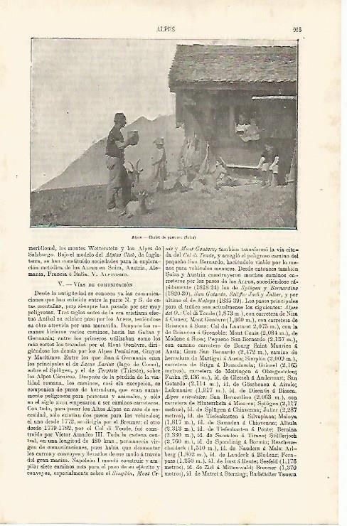 LAMINA ESPASA 11268: Chalet de pastores en Suiza