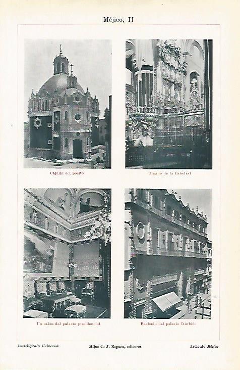 LAMINA ESPASA 11559: Catedral y Palacio Presidencial de Mexico