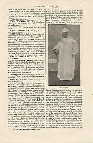 LAMINA ESPASA 13139: Muley Abd-ul-Aziz de Marruecos