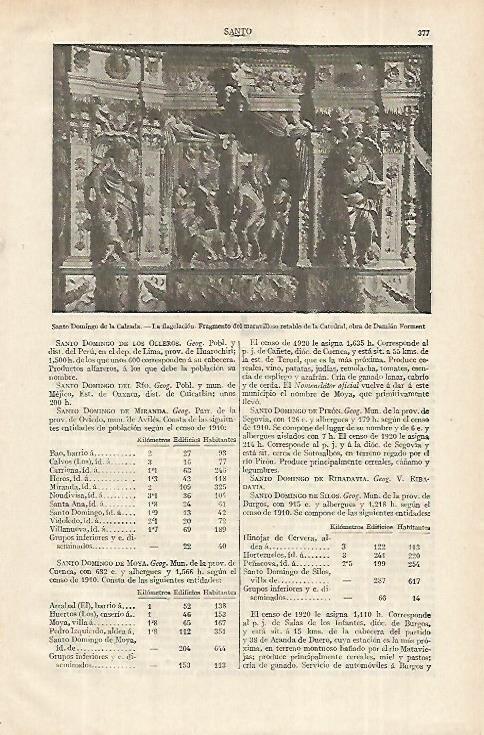 LAMINA ESPASA 12311: Retablo de la Catedral de Santo Domingo de la Calzada