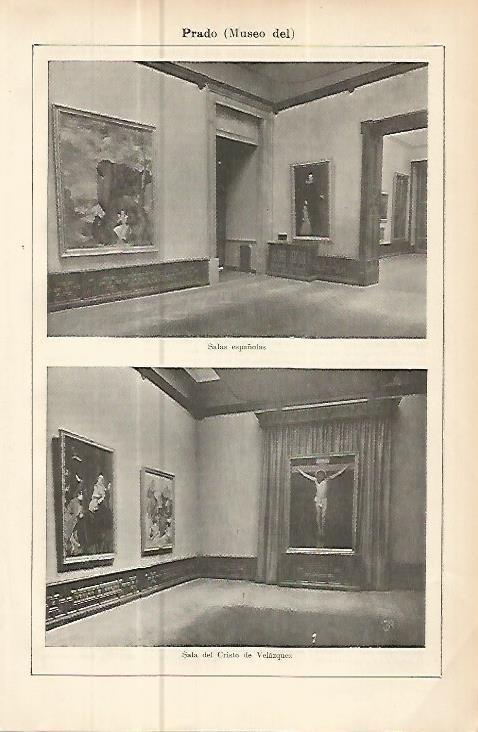 LAMINA ESPASA 10636: Salas españolas y Sala del Cristo de Velazquez del Museo del Prado