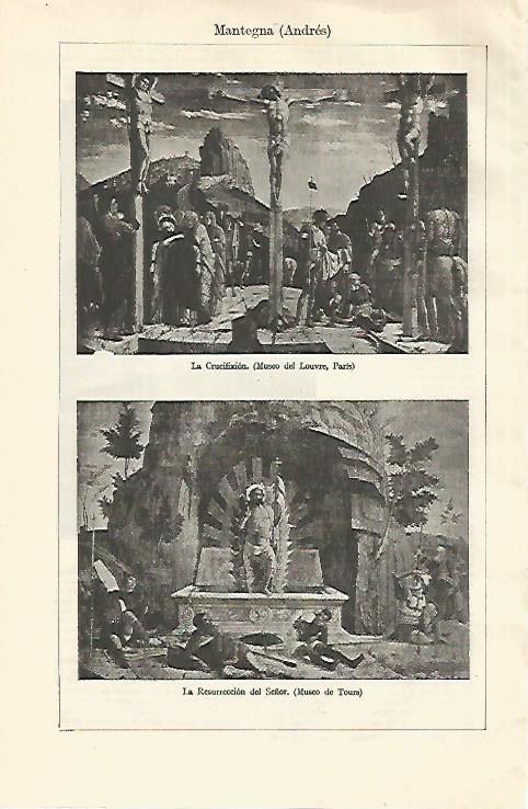 LAMINA ESPASA 18659: La Crucifixion y La Resurreccion por Mantegna
