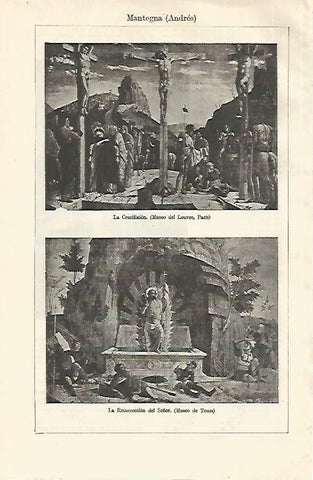 LAMINA ESPASA 18659: La Crucifixion y La Resurreccion por Mantegna