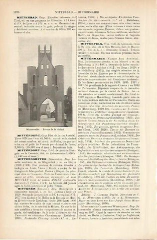 LAMINA ESPASA Alemania 5288: Puerta de la ciudad en Mittenwalde Alemania