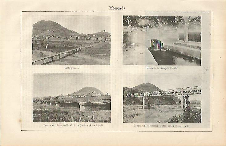 LAMINA ESPASA 8522: Vistas de Montcada Barcelona