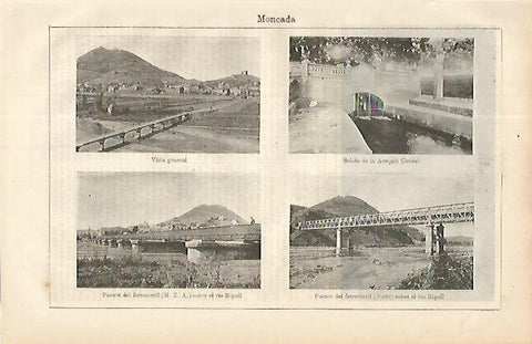 LAMINA ESPASA 8522: Vistas de Montcada Barcelona