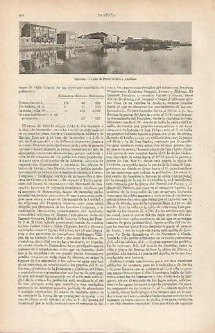 LAMINA ESPASA 19497: Calle de Perez Galdos en Santoña