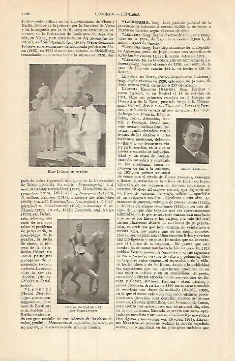 LAMINA ESPASA 9308: Hugo Lederer en su taller