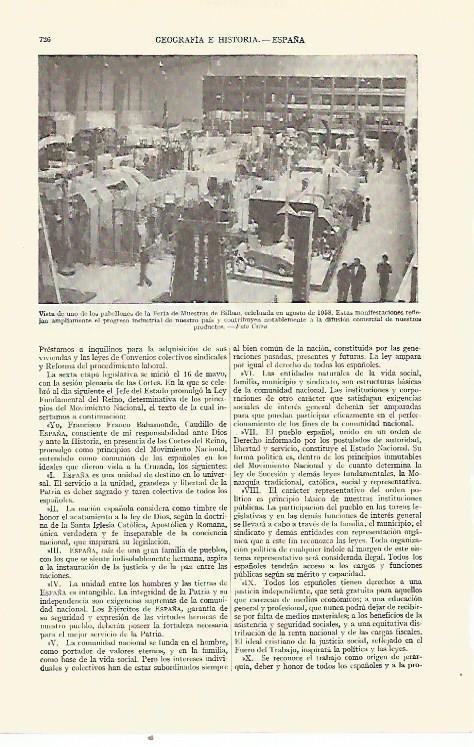 LAMINA ESPASA 21718: Pabellon de la Feria de Muestras de Bilbao en 1958