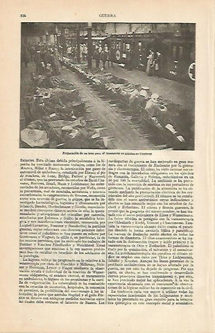 LAMINA ESPASA 497: Tren para heridos de la Primera Guerra Mundial en Cambray