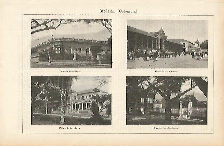 LAMINA ESPASA 11929: Edificios de Medellin Colombia