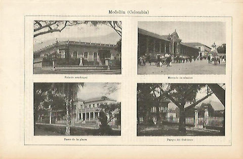 LAMINA ESPASA 11929: Edificios de Medellin Colombia