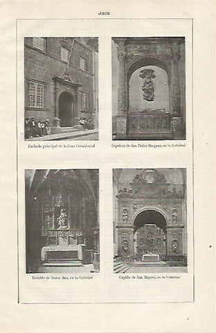 LAMINA ESPASA 20920: Catedral de Jaca Huesca