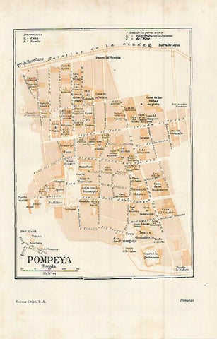 LAMINA ESPASA 15200: Plano de Pompeya