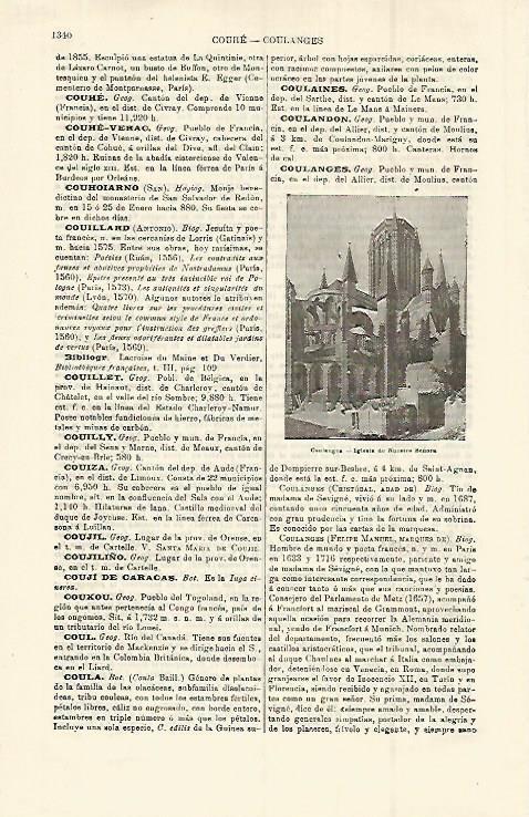 LAMINA ESPASA 15122: Iglesia de Coulanges