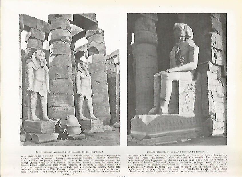 LAMINA 9381: Luxor: Estatuas de Ramses II