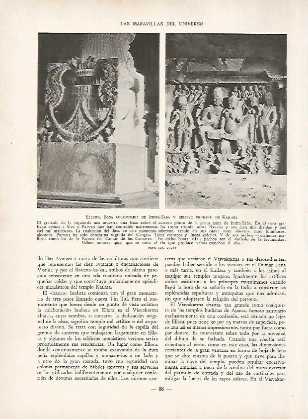 LAMINA 9405: Ellora: Columna de Indra-Saba