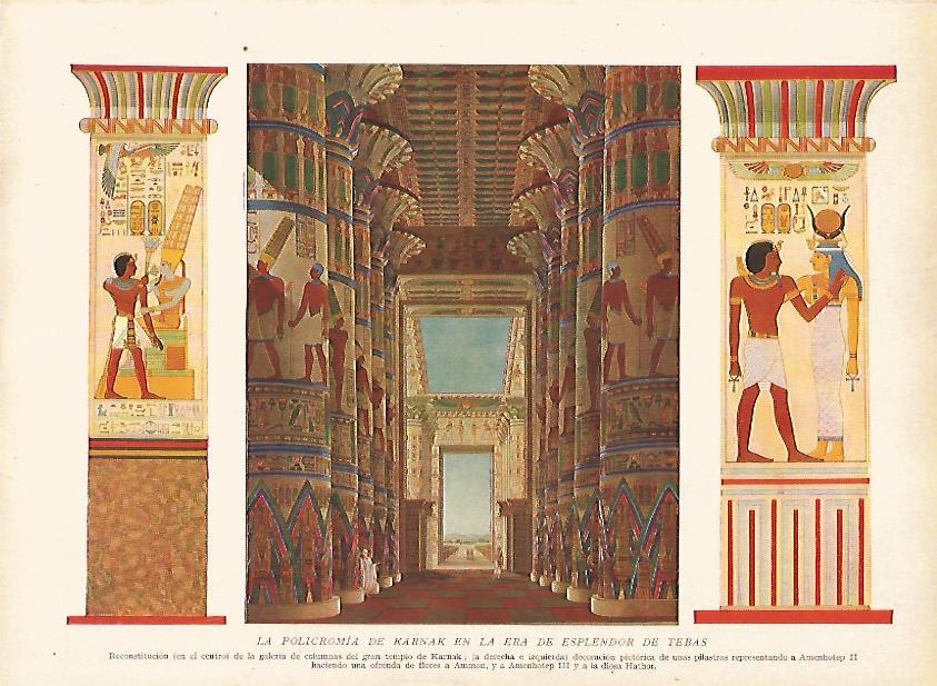 LAMINA 9410: Karnak: Reconstrucciñon de la galeria de Columnas