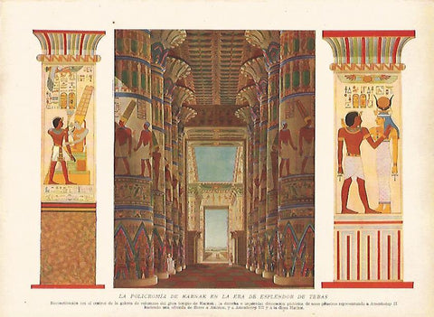 LAMINA 9410: Karnak: Reconstrucciñon de la galeria de Columnas