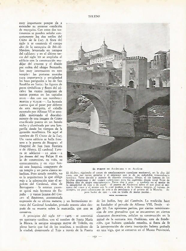 LAMINA 9441: Toledo: Puente de Alcantara y Alcazar