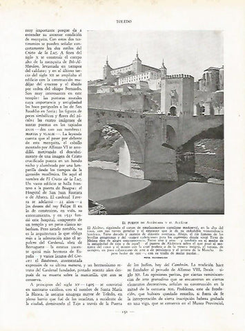 LAMINA 9441: Toledo: Puente de Alcantara y Alcazar