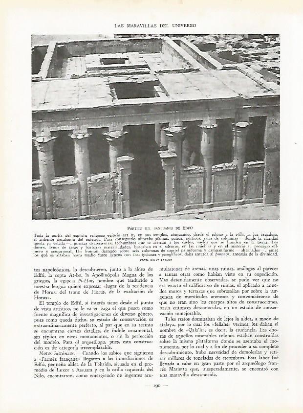 LAMINA 9460: Edfu: Portico del Santuario