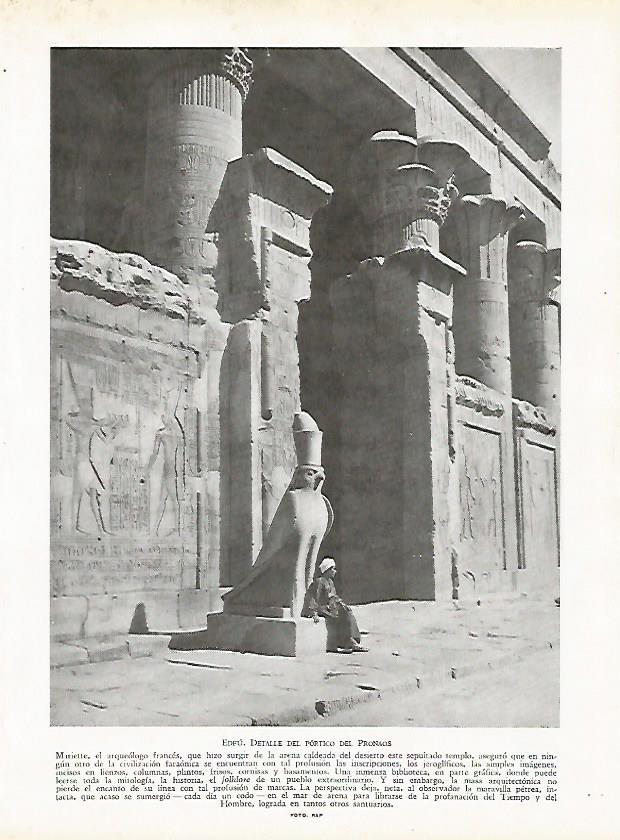 LAMINA 9464: Edfu: Portico de Pronaos