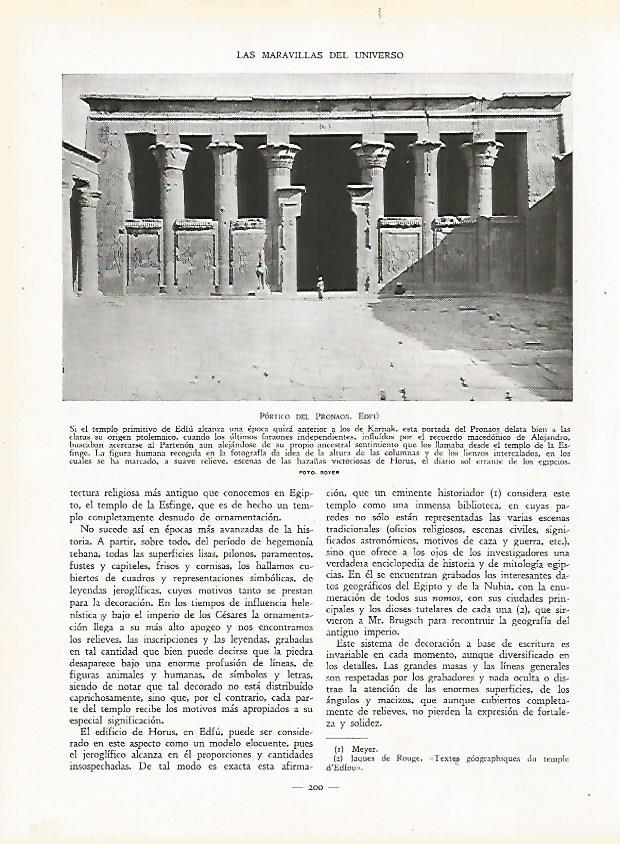 LAMINA 9466: Edfu: Vista frontal del Portico de Pronaos