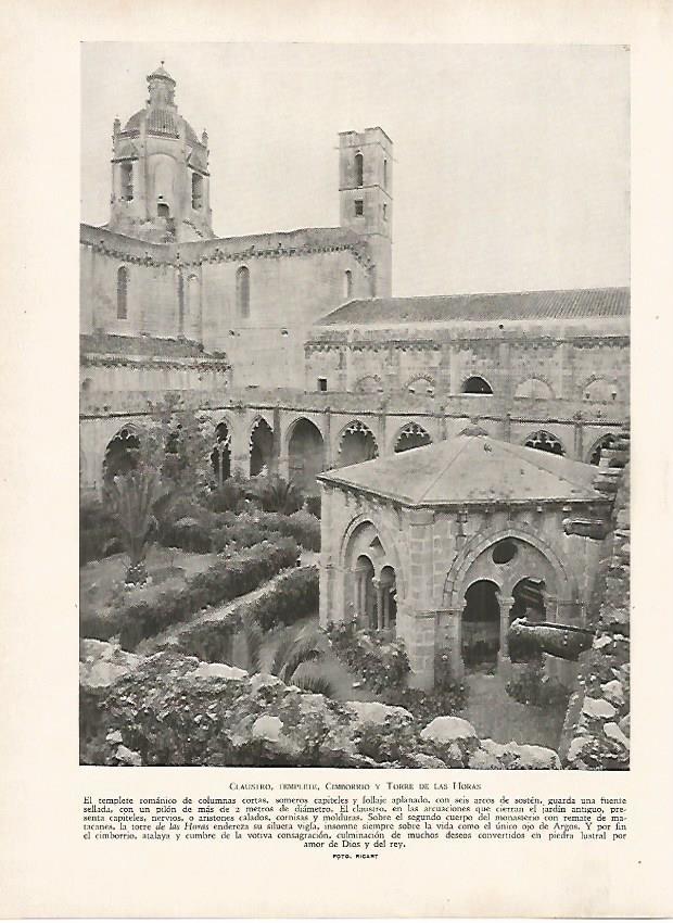 LAMINA 9478: Monasterio de Santes Creus: Torre de las Horas y claustro