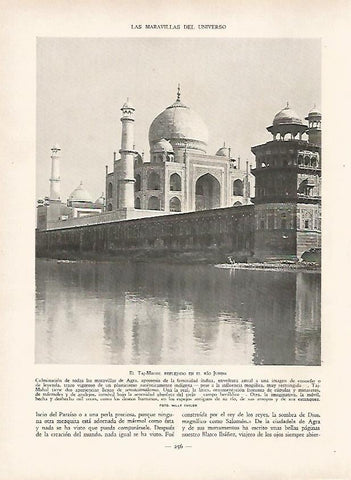 LAMINA 9496: Agra: El Taj Mahal y el rio Jumna